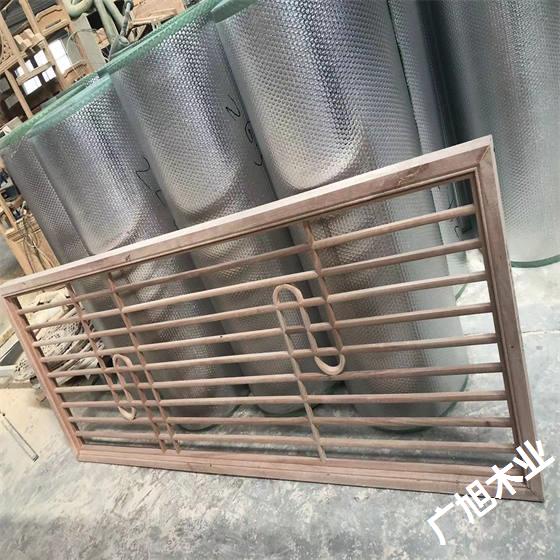 榆林木雕中式仿古门窗 实木花格窗门楣挂落 -榆林实木古建古建大门门窗厂家直销